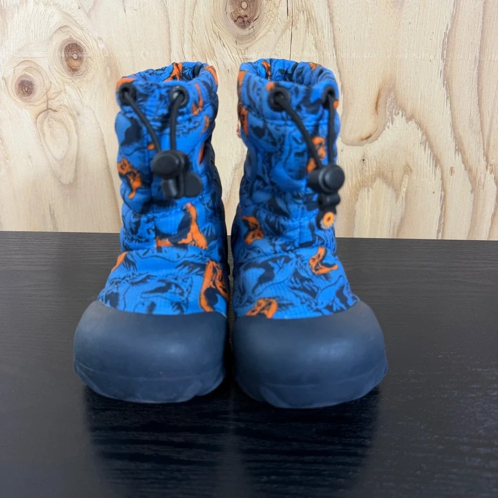 Bogs B-MOC Snow Dino Boots Toddler Size 9 Blue  Waterproof Insulated Faux Fur